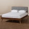 Baxton Studio Dilara Dark Grey Upholstered Walnut Finished Full Size Platform Bed 156-9407-9437 - alternate 7